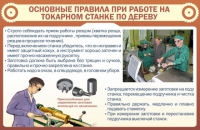 Стенд "Основные правила при работе на токарном станке по дереву" - «globural.ru» - Санкт-Петербург