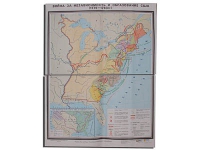 Учебная карта "Война за независимость и образование США (1775-1783) 1240*940 мм" (матовое, 2-стороннее лам.) - «globural.ru» - Санкт-Петербург