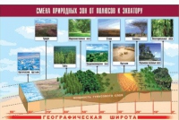 Таблица демонстрационная "Смена природных зон от полюсов к экватору" (винил 100x140) - «globural.ru» - Санкт-Петербург