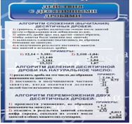 Стенд "Действия с десятичными дробями" - «globural.ru» - Санкт-Петербург
