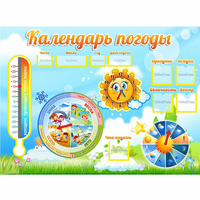 Стенд "Календарь погоды" 1х0,74 - «globural.ru» - Санкт-Петербург