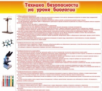 Стенд "Техника безопасности на уроках биологии" (вариант 2) - «globural.ru» - Санкт-Петербург