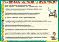 Таблица Правила безопасности на уроке физики 1000*1400 винил	 - «globural.ru» - Санкт-Петербург