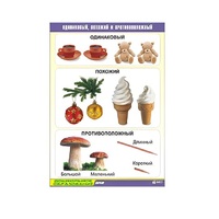 Таблица демонстрационная "Одинаковый, похожий и противоположный" (винил 70x100) - «globural.ru» - Санкт-Петербург