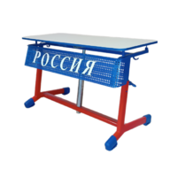 Стол ученический двухместный "Патриот-2о" на газовом лифте (р.гр. № 3-7 и наклоном столешницы) - «globural.ru» - Санкт-Петербург