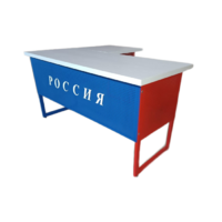Стол преподавателя "Патриот" угловой с выкатной тумбой - «globural.ru» - Санкт-Петербург