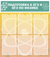 Стенд "Подготовка к ЕГЭ и ОГЭ по физике вариант 1 (6 карманов)" - «globural.ru» - Санкт-Петербург