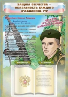 Стенд-уголок "Защита Отечества – обязанность каждого гражданина Российской Федерации" - «globural.ru» - Санкт-Петербург