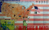 Учебная карта США на английском языке - «globural.ru» - Санкт-Петербург