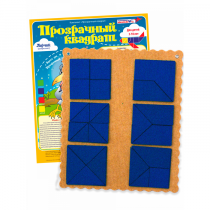 Прозрачный квадрат Ларчик (ковролин, синий)   - «globural.ru» - Санкт-Петербург