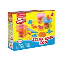 Пластилин на растительной основе Artberry/Stamp Your Zoo 3 бан./35 г со штампами - «globural.ru» - Санкт-Петербург