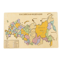 Пазл из дерева Административная карта России "Родина Моя" 522х308х10мм - «globural.ru» - Санкт-Петербург