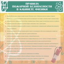 Стенд "Правила пожарной безопасности в кабинете физики" - «globural.ru» - Санкт-Петербург