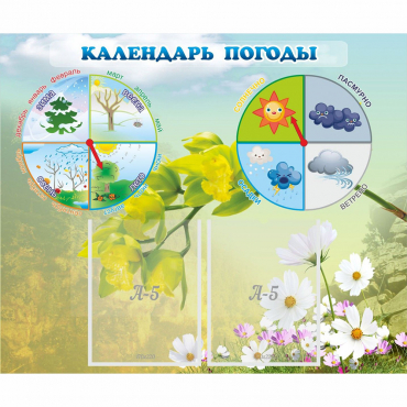Стенд "Календарь погоды" с 2 карманами - «globural.ru» - Санкт-Петербург