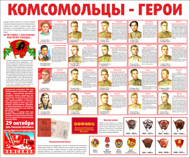 Тематический стенд "Комсомольцы-герои" - «globural.ru» - Санкт-Петербург
